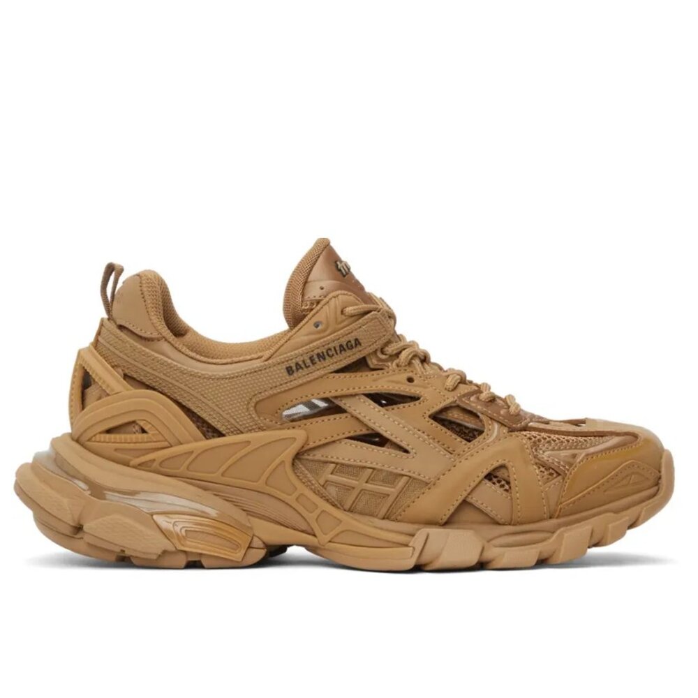 Balenciaga Men's Brown Track.2 Open Sneakers 💎